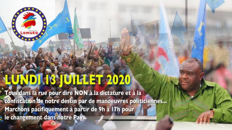 Marche de Lamuka: J. P Bemba défie l&rsquo;interdiction de Gentiny Ngobila