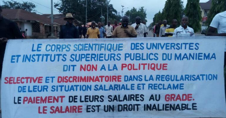 Kindu : grogne du corps scientifique des institutions publiques de l&rsquo;ESU.