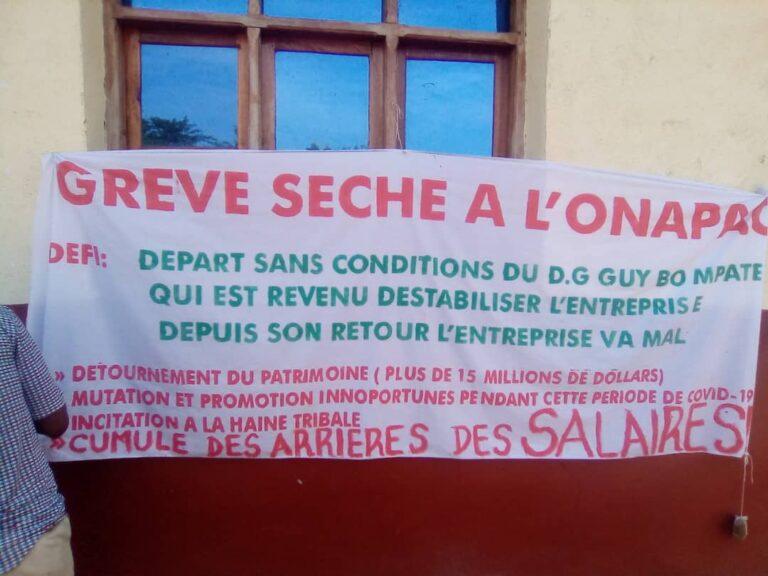 Nord-kivu: plus de 3 ans impayés, les agents de l&rsquo;ONAPAC exigent le départ du DG Guy Bo Mpate pour détournement de 15 millions $