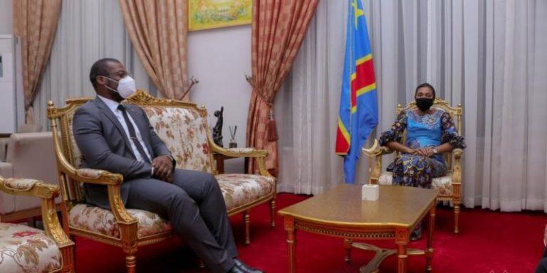 RDC-Nord-Ubangi: « Nous sommes venus plaider pour l&rsquo;exécution même à faible taux de pourcentage du Budget d&rsquo;investissement »  Izato Nzege auprès de Jeanine Mabunda
