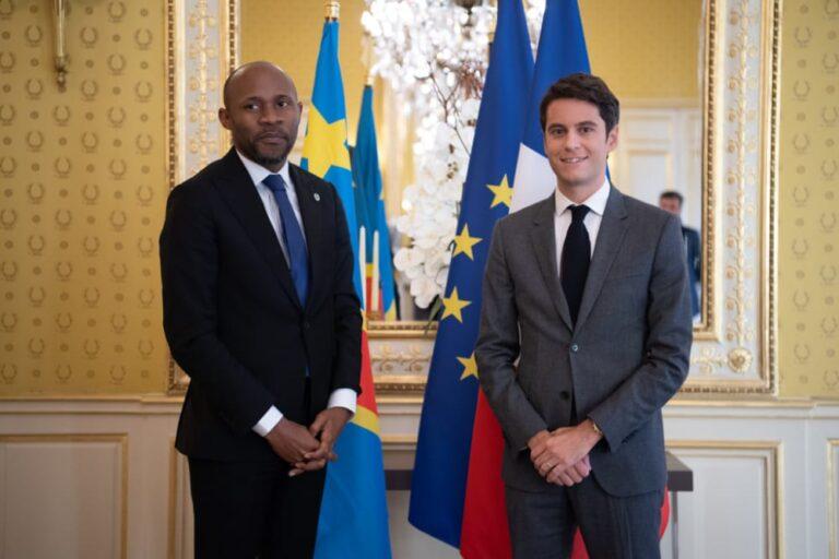 France : Patrick Muyaya a discuté sur les outils de la communication avec son homologue français Gabriel Attal