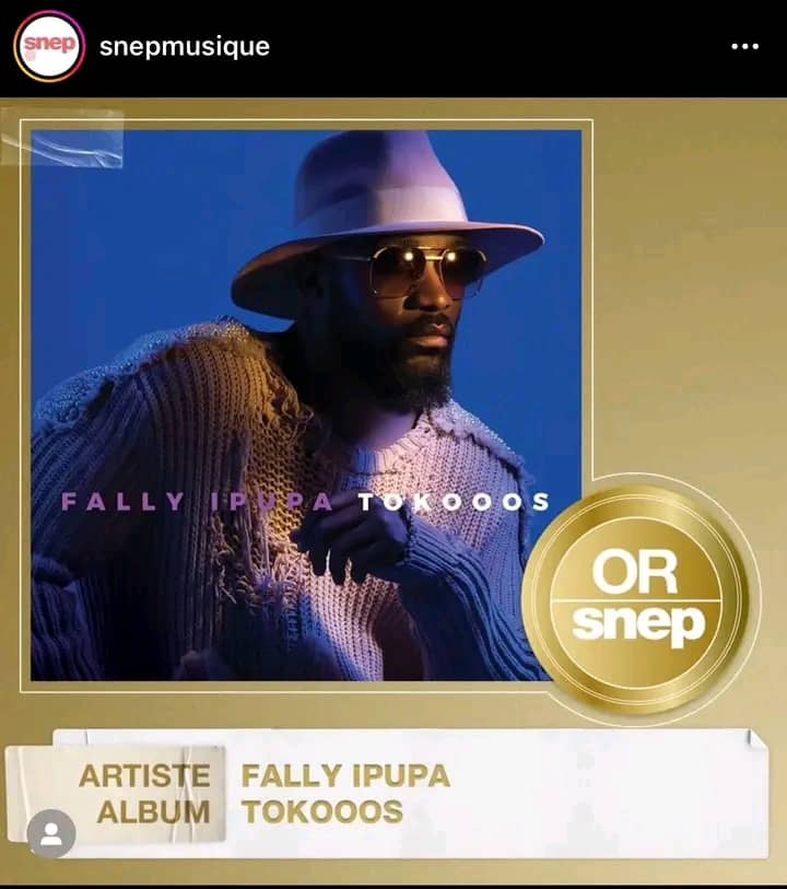 Musique : « Tokos 1» de Fally Ipupa certifié disque d’or par le SNEP