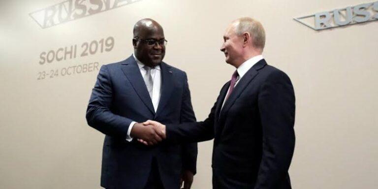 RDC-Russie :Tshisekedi félicite Poutine pour sa réélection