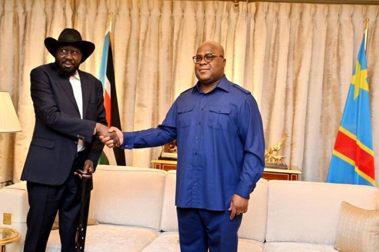 Arrivé dimanche à Kinshasa, Salva Kiir en tête-à-tête avec Tshisekedi ce lundi