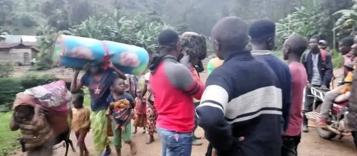 Lubero : déplacement massif des populations à la suite des affrontements entre FARDC et M23