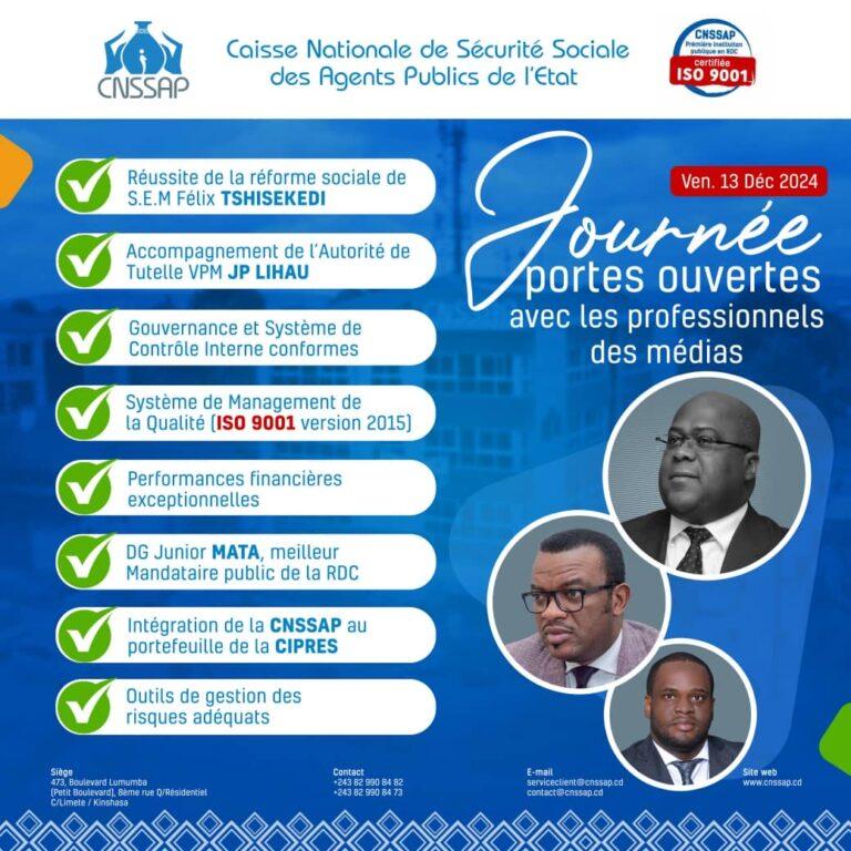 CNSSAP: Junior Mata face aux professionnels des médias le 13 décembre à l&rsquo;occasion d&rsquo;une journée portes ouvertes