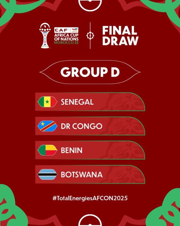 CAN Maroc 2025 : Logée dans le groupe D, la RD-Congo retrouve encore le Sénégal