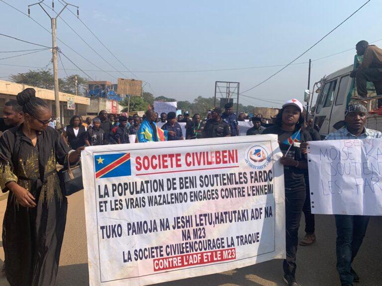 Agression rwandaise en RDC: la société civile de Beni dans la rue pour soutenir les FARDC et Wazaledndo