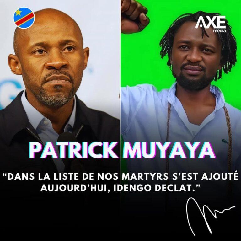 Mort de Delcat Idengo: un autre Martyr qui est parti indique Patrick Muyaya