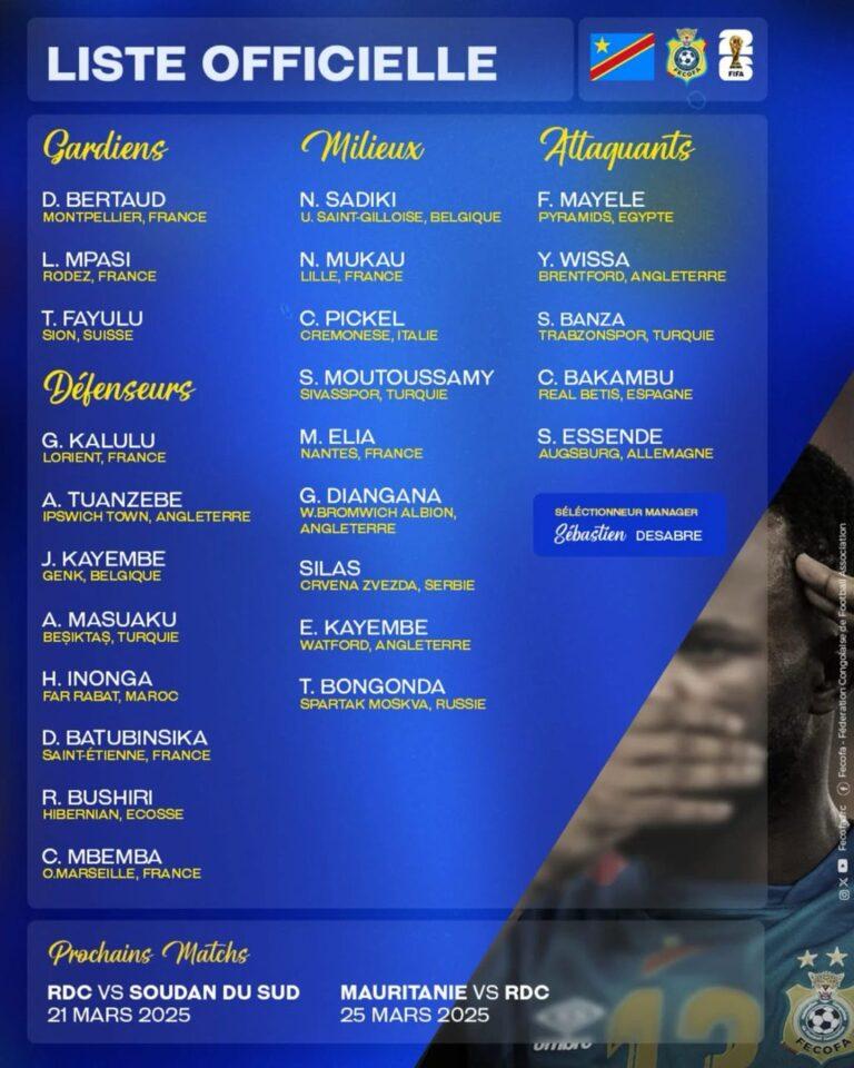 Éliminatoires mondial 2026: Bakambu signe son retour dans la liste des convoqués de Desabre