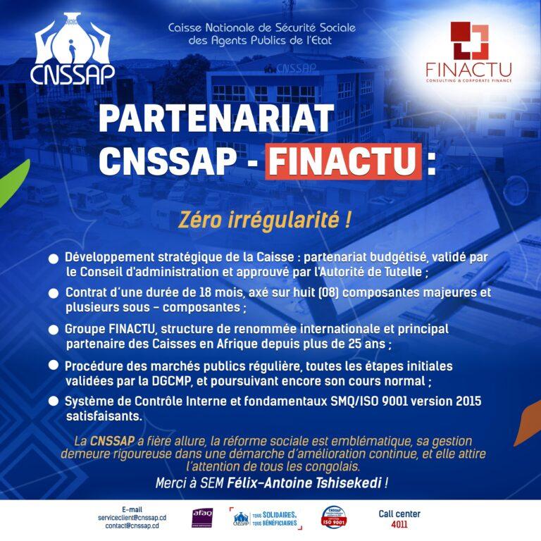 CNSSAP – FINACTU : Le partenariat stratégique budgétisé, a été validé par le conseil d&rsquo;administration et approuvé par l&rsquo;autorité de tutelle (communiqué)