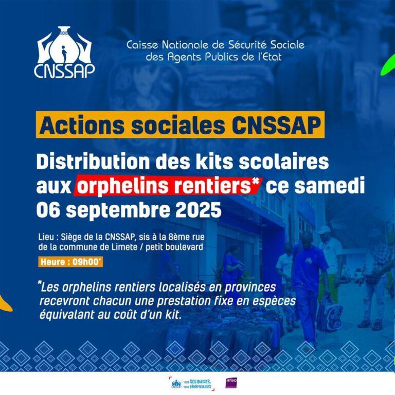 CNSSAP – Actions sociales : Distribution des kits scolaires aux orphelins rentiers sur l’ensemble du territoire national