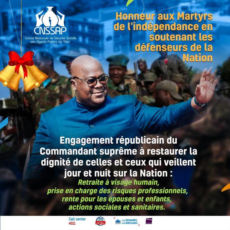 RDC : la CNSSAP rend hommage aux Martyrs de l’Indépendance et réaffirme son soutien aux forces de défense