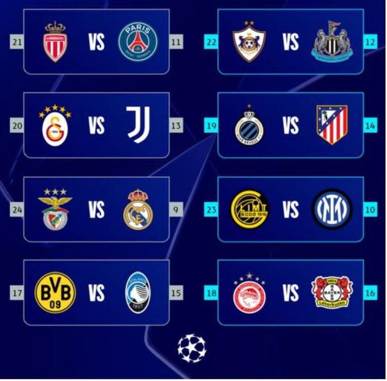 Ligue des champions de l’UEFA : les affiches du barrage désormais connues