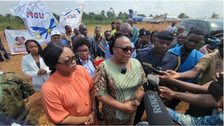 Nord-Kivu : Marie-Thérèse Sombo à Beni pour s&rsquo;imprégner de la situation du personnel de l&rsquo;ESU
