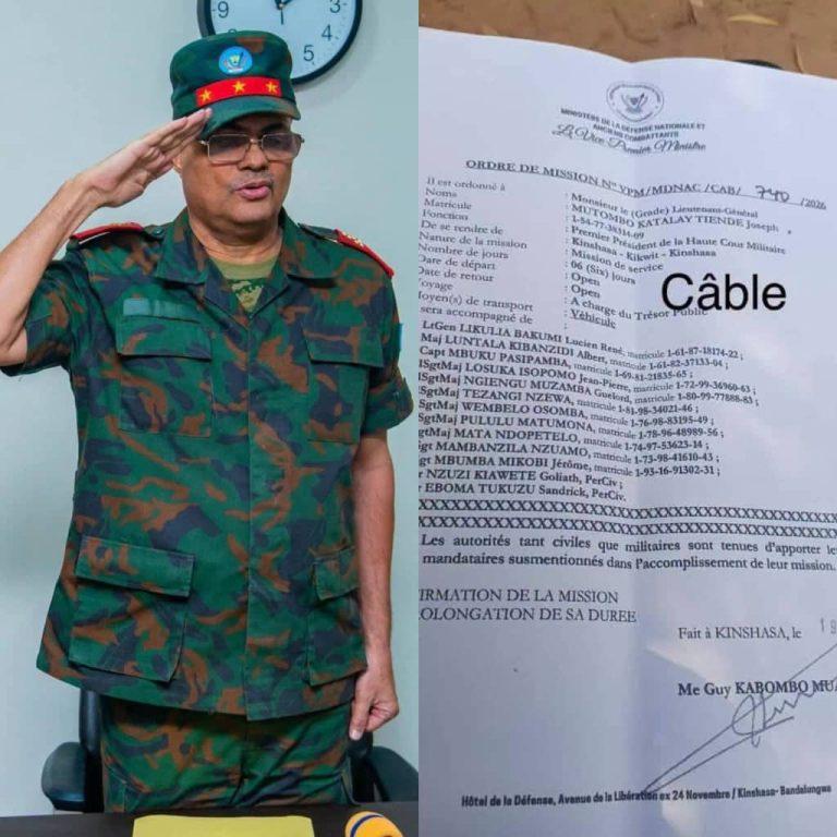 Crash d’un aéronef à Kenge : l’auditeur général des FARDC, Likulia, parmi les victimes